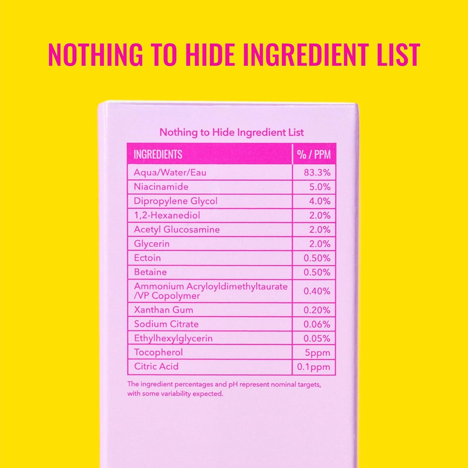 imageGood Molecules 5 Niacinamide Serum With Ectoin Ultra Hydrating Serum to Target Enlarged Pores and Acne Moisturizing Pore Minimizer for Face Skin Care