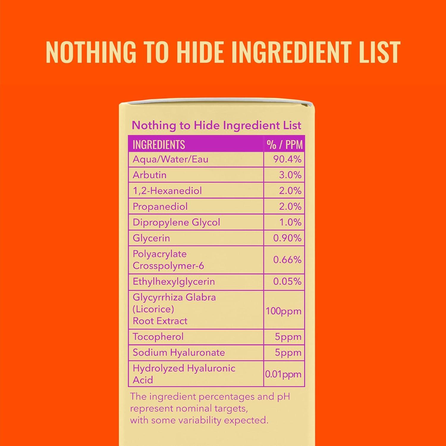 imageGood Molecules Daily Brightening Serum with Beta Arbutin 3 ampamp Hyaluronic Acid Brightening Serum for Dark Spots ampamp Uneven Tone Face Skincare 1 fl oz 30 ml1 Fl Oz Pack of 1