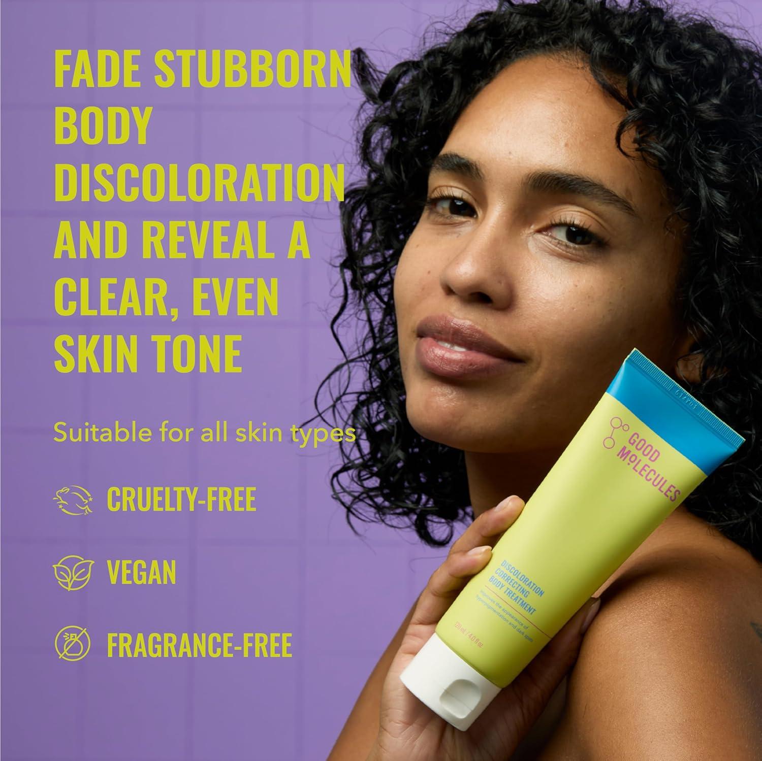 imageGood Molecules Discoloration Correcting Body Treatment AntiPigment Cream with Niacinamide Tranexamic Acid Target Dark Spots and Moisturize Skincare for Body