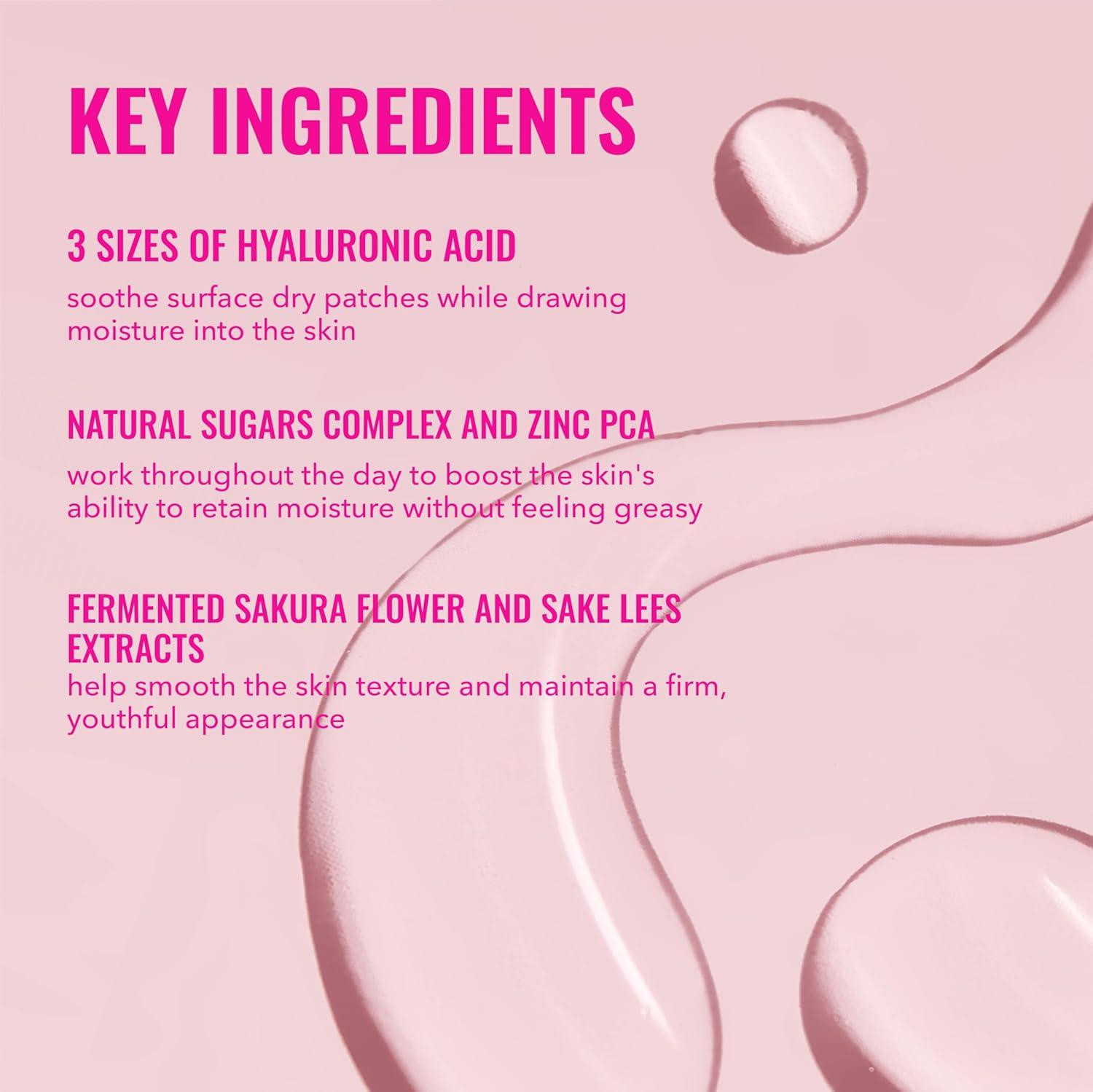 imageGood Molecules Sakura Hyaluronic Acid Boosting Essence Ultra Hydrating Facial Moisturizer Skincare for Hydration Tightening Anti Aging Instant Glow Skin Care for Face