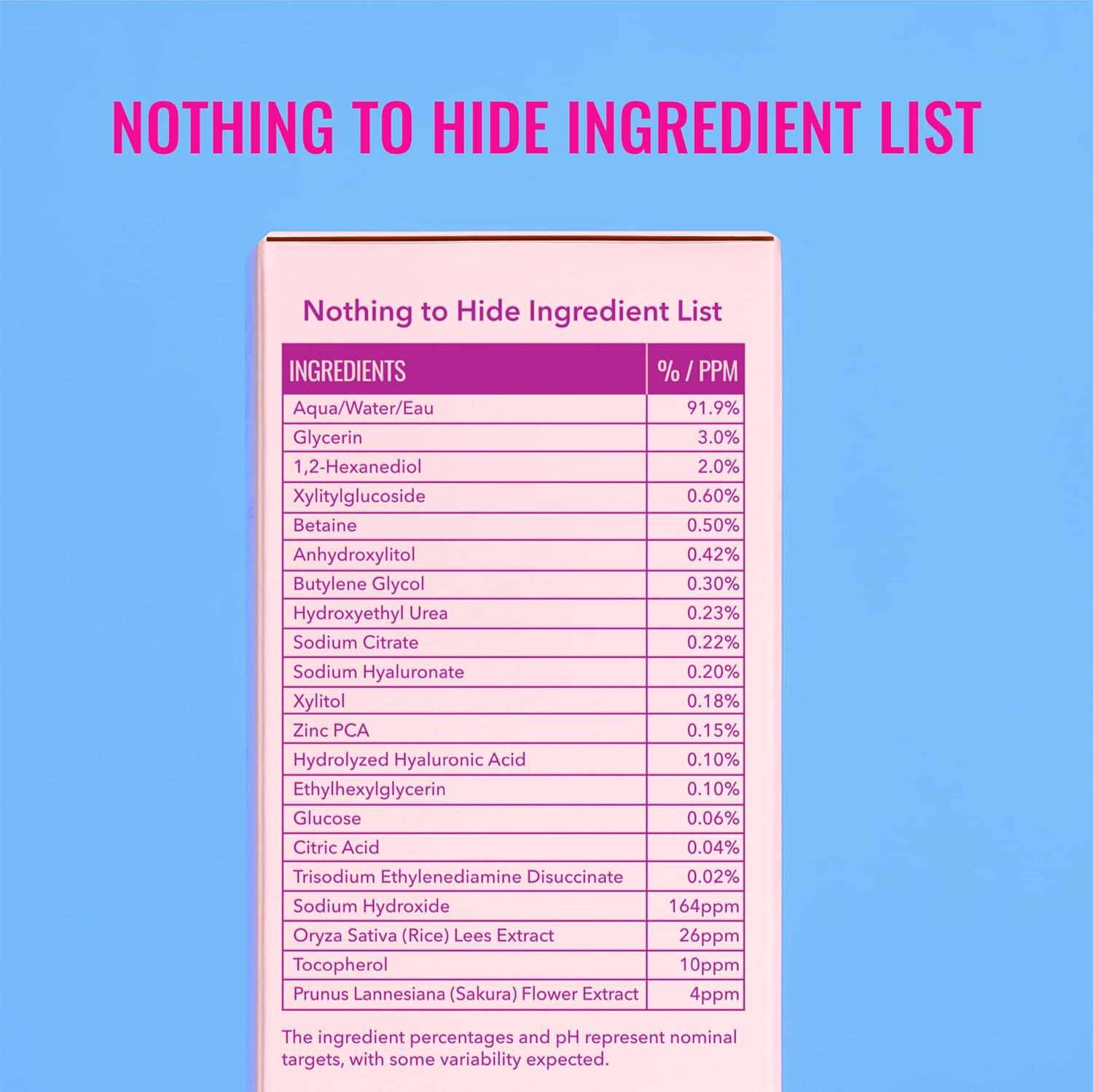 imageGood Molecules Sakura Hyaluronic Acid Boosting Essence Ultra Hydrating Facial Moisturizer Skincare for Hydration Tightening Anti Aging Instant Glow Skin Care for Face