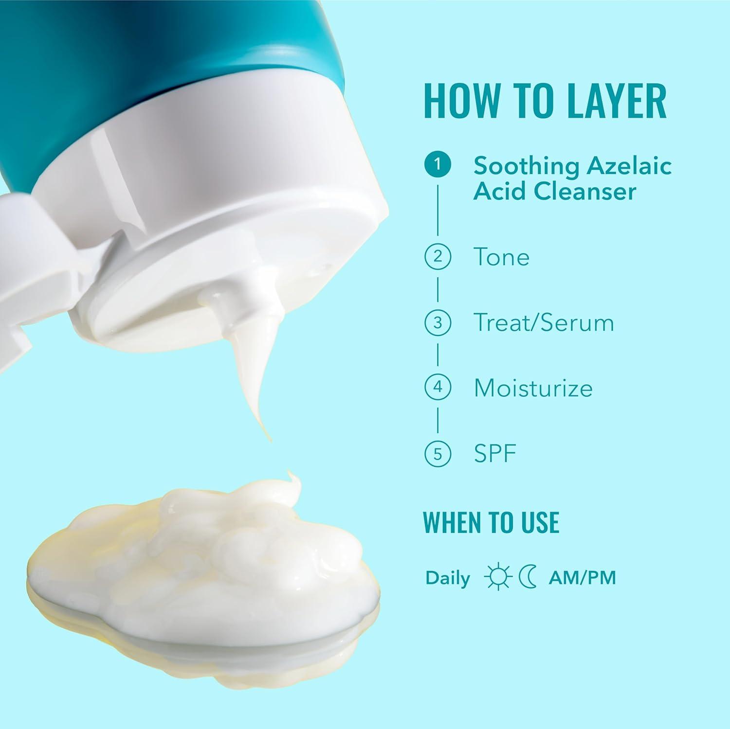 imageGood Molecules Soothing Azelaic Acid Cleanser Gentle Creamy NonFoaming Face Wash for Oily Sensitive ampamp AcneProne Skin Vegan ampamp FragranceFree 120 ml