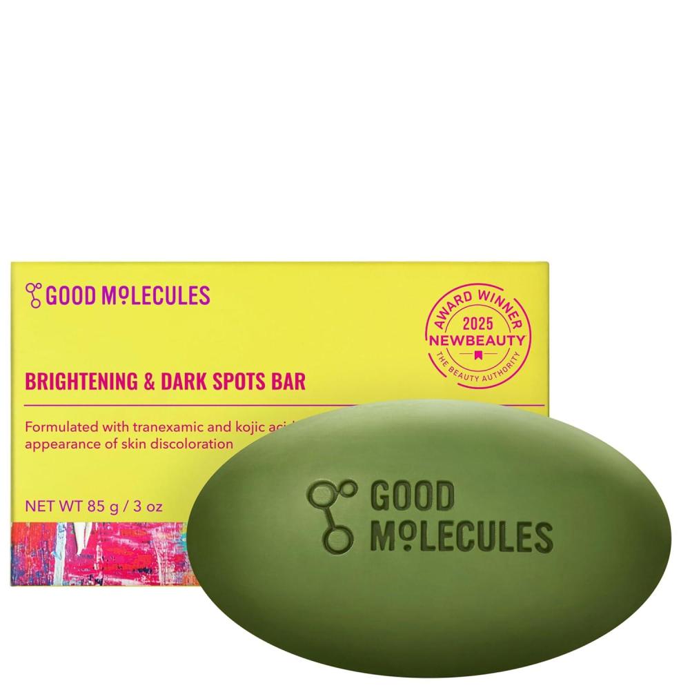imageGood Molecules Brightening ampamp Dark Spots Bar Soap Free Face and Body Bar Tranexamic Kojic Acids and Niacinamide to Target Dark Spots Skin Care3 Ounce Pack of 1