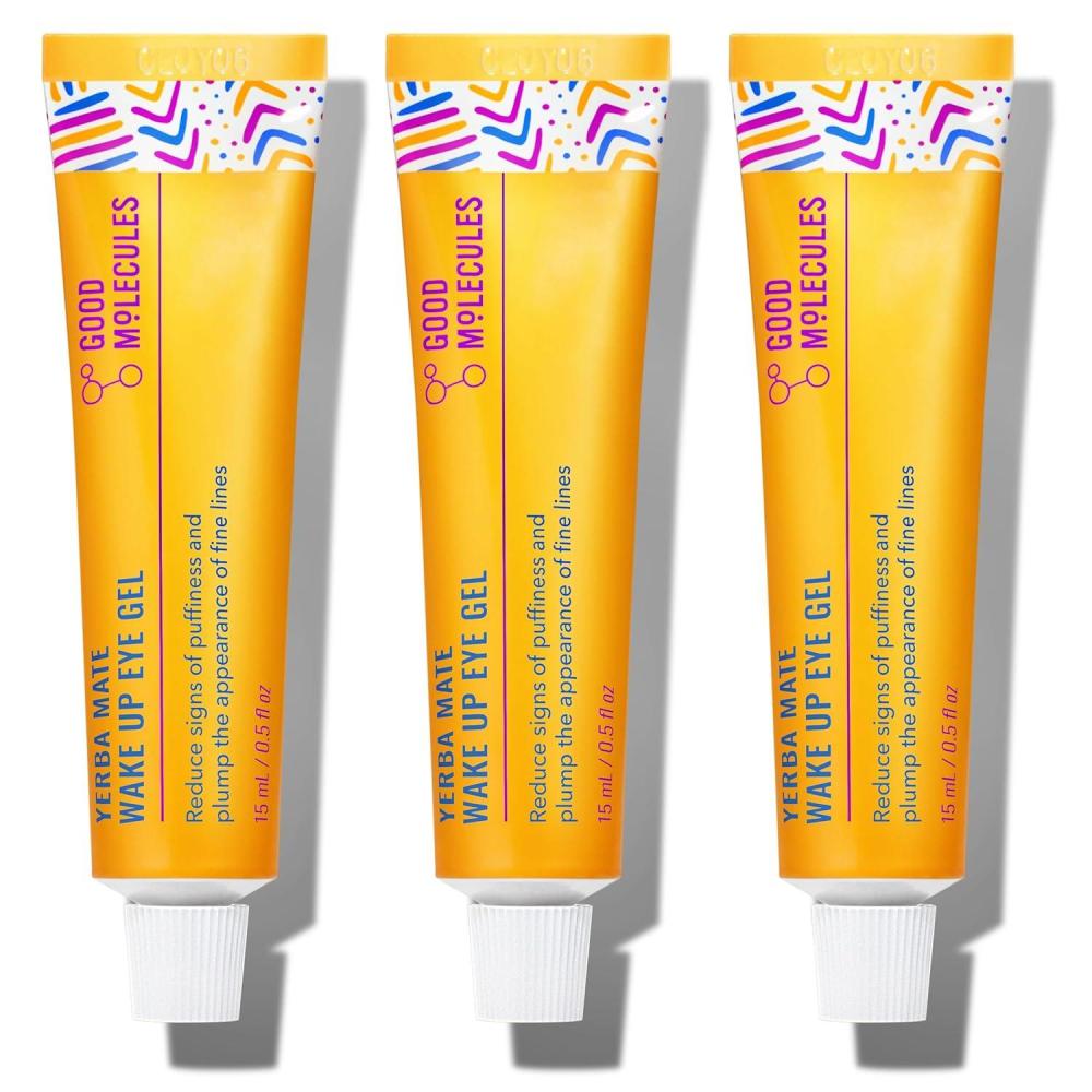 imageGood Molecules Yerba Mate Wake Up Eye Gel Hydrating Under Eye Gel Cream with Hyaluronic Acid and Caffeine Target Dark Circles and Puffiness Skin Care for Face05 Fl Oz Pack of 3