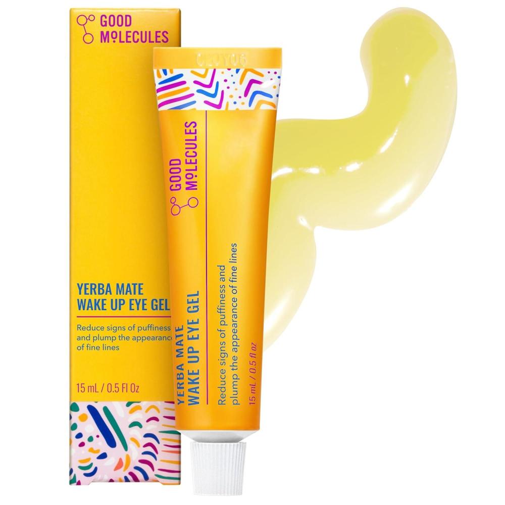 imageGood Molecules Yerba Mate Wake Up Eye Gel Hydrating Under Eye Gel Cream with Hyaluronic Acid and Caffeine Target Dark Circles and Puffiness Skin Care for Face05 Fl Oz Pack of 1