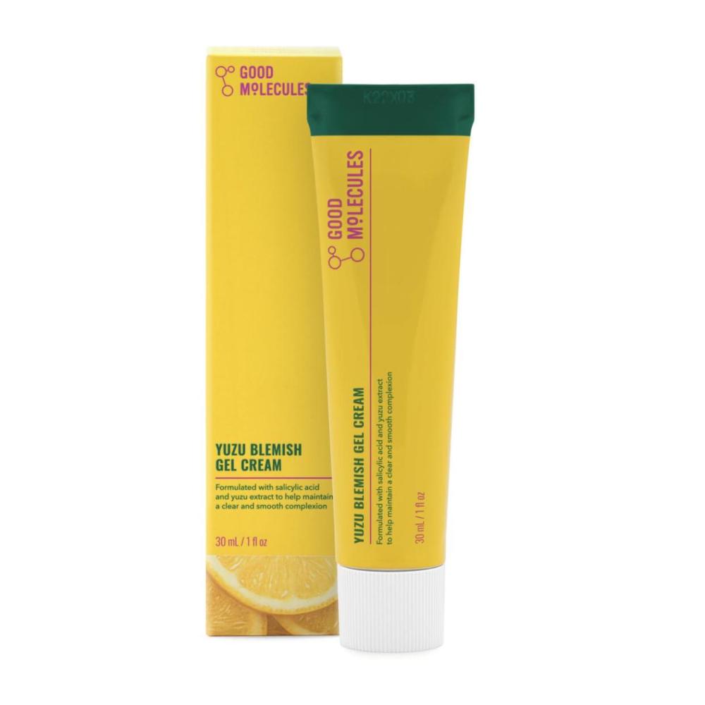 imageGood Molecules Yuzu Blemish Gel Cream Lightweight Gel Moisturizer with Salicylic Acid BHA and Natural Extracts to Target Acne Even Skin Tone and Texture Skin Care for Face
