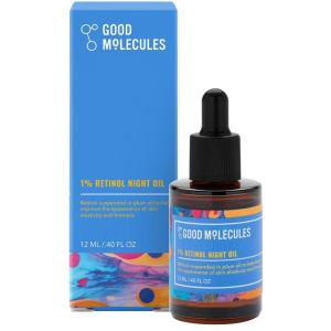 Good Molecules 1% Retinol Night Oil – Retinol and Rosehip Face Oil Formula for Look of Fine Lines & Wrinkles, Anti-Aging, Skin Firming, and Moisturizing – Skin Care for Face