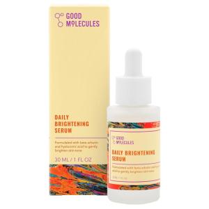 Good Molecules Daily Brightening Serum with Beta Arbutin 3% & Hyaluronic Acid – Brightening Serum for Dark Spots & Uneven Tone, Face Skincare, 1 fl oz (30 ml)(1 Fl Oz (Pack of 1))