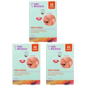 Good Molecules Pimple Patches for Face, 60 Pack – Ultra-Thin Hydrocolloid Acne & Zit Patches, Invisible Under Makeup, Clinically Tested Acne Spot Treatment(180 Patches)