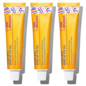 Good Molecules Yerba Mate Wake Up Eye Gel – Hydrating Under Eye Gel Cream with Hyaluronic Acid and Caffeine – Target Dark Circles and Puffiness – Skin Care for Face(0.5 Fl Oz (Pack of 3))