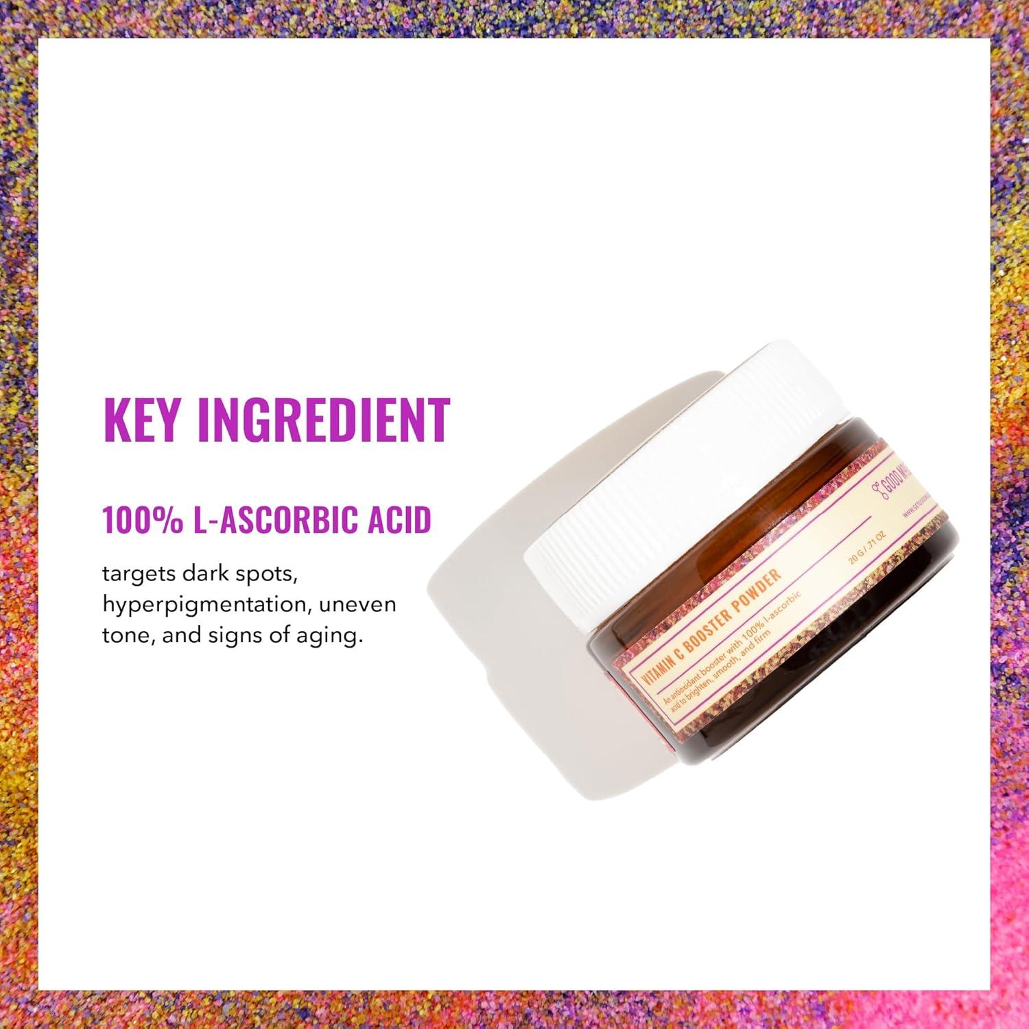 image:imageGood Molecules Vitamin C Booster Powder 100 LAscorbic Acid for Collagen Production Vitamin C Powdered Face Serum Booster for Anti Aging Skin Care