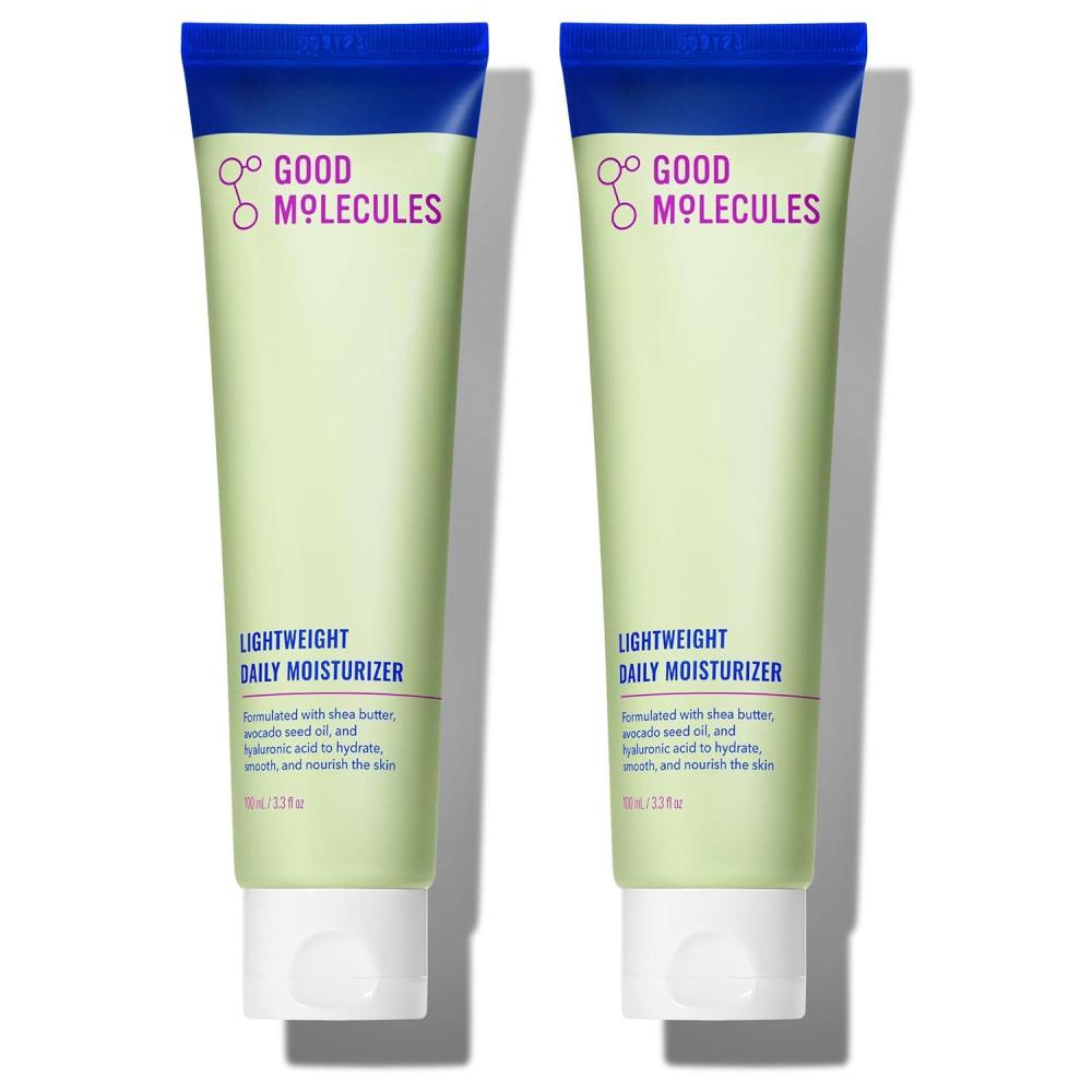 image:imageGood Molecules Lightweight Daily Moisturizer Face Cream Pack 3  100 ml  338 fl oz Each  NonGreasy Facial Moisturizer Face Lotion with Shea Butter amp Hyaluronic Acid34 Fl Oz Pack of 2