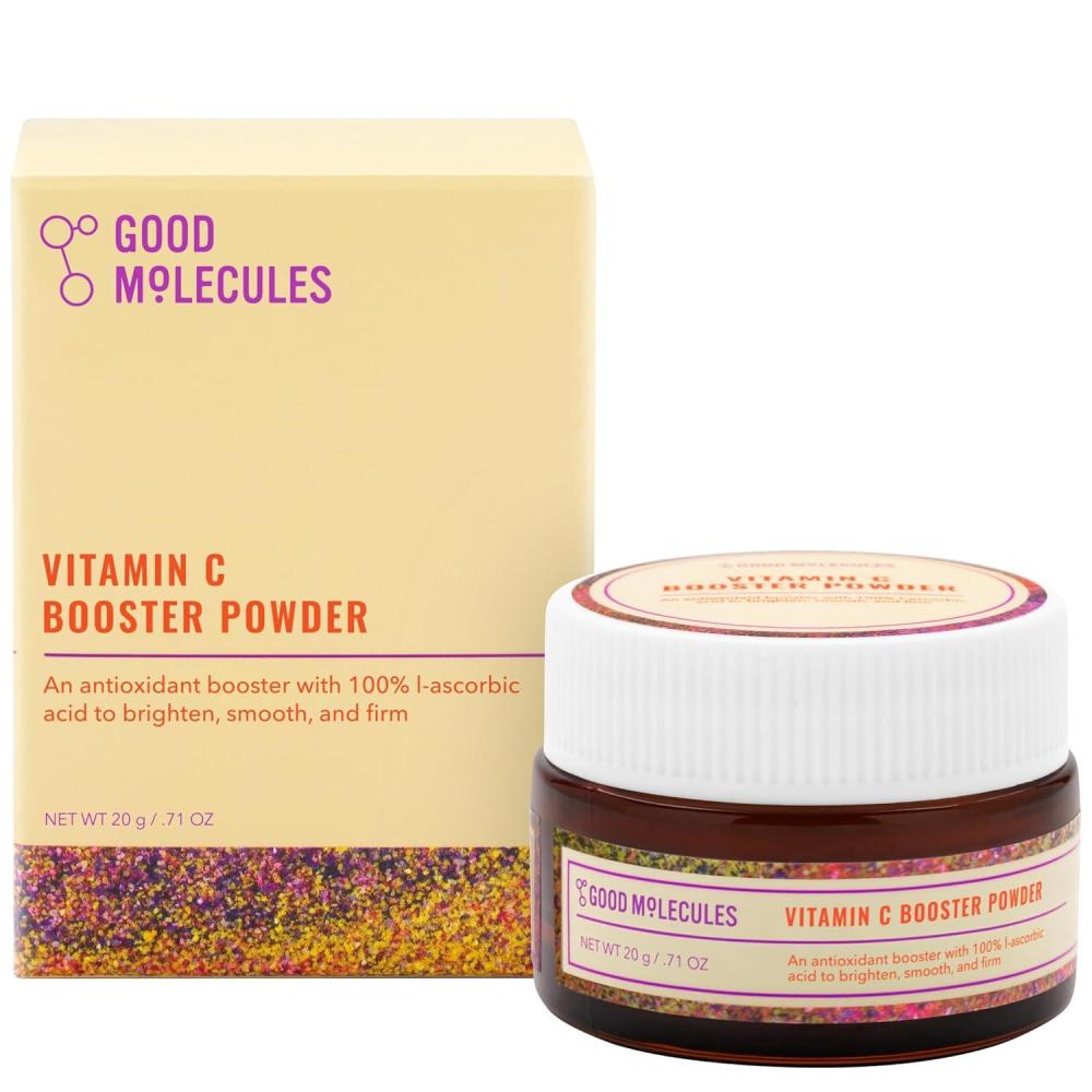 image:imageGood Molecules Vitamin C Booster Powder  100 LAscorbic Acid for Collagen Production  Vitamin C Powdered Face Serum Booster for Anti Aging Skin Care