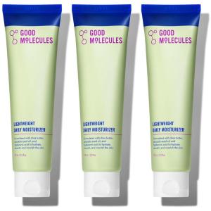 Good Molecules Lightweight Daily Moisturizer Face Cream Pack 3 – 100 ml / 3.38 fl oz Each – Non-Greasy Facial Moisturizer Face Lotion with Shea Butter & Hyaluronic Acid(3.4 Fl Oz (Pack of 3))